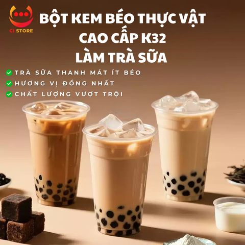  BỘT KEM BÉO THỰC VẬT CAO CẤP HƯƠNG SỮA (K32) TÚI 1KG VGS 