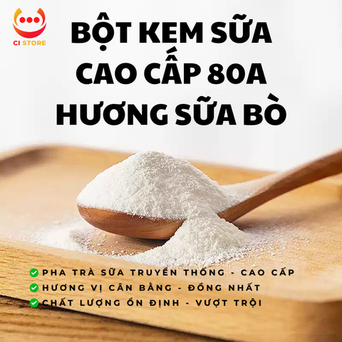  BỘT KEM SỮA CAO CẤP HƯƠNG VỊ SỮA BÒ (80A) TÚI 1KG VGS 