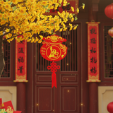  KHÁNH TÚI TIỀN TREO CHỮ THƯ PHÁP NHUNG ĐỎ CAO CẤP TRANG TRÍ TẾT 