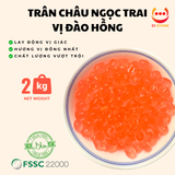  TRÂN CHÂU NGỌC TRAI VỊ ĐÀO HỒNG | THẠCH TOPPING TRÀ SỮA TRÀ TRÁI CÂY MẬT ONG VGS 