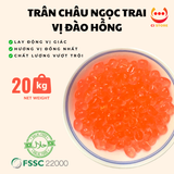  TRÂN CHÂU NGỌC TRAI VỊ ĐÀO HỒNG | THẠCH TOPPING TRÀ SỮA TRÀ TRÁI CÂY MẬT ONG VGS 