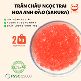  TRÂN CHÂU NGỌC TRAI VỊ HOA ANH ĐÀO SAKURA | THẠCH TOPPING TRÀ SỮA TRÀ TRÁI CÂY VGS 
