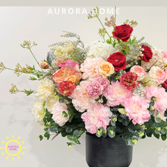 Bình hoa lụa trang trí cao cấp Flora Joy