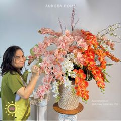 Chậu hoa lan hồ điệp giả cao cấp Harmony of Petals