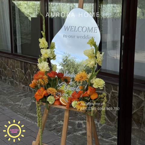 Kệ hoa giả gương Sunset Flo