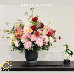 Bình hoa lụa trang trí cao cấp Flora Joy