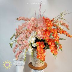 Chậu hoa lan hồ điệp giả cao cấp Harmony of Petals
