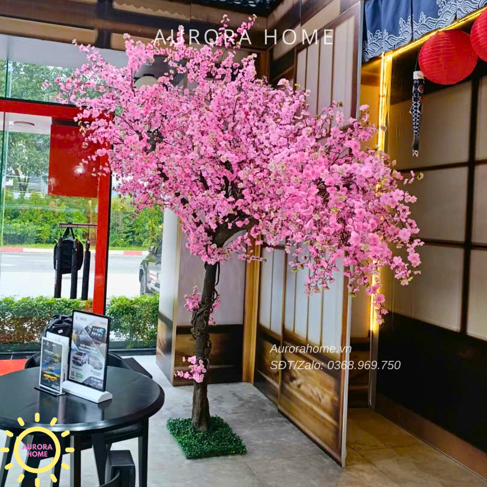 Cây hoa đào giả cao cấp trang trí theo yêu cầu (hàng thiết kế)