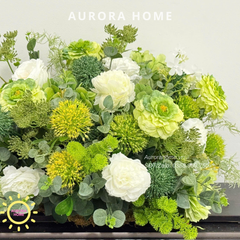 Lẳng hoa lụa giả trang trí cao cấp Spring Leaf