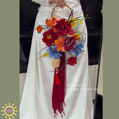 Bó hoa lụa cưới - hoa giả Lumi