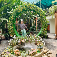 Cổng hoa tiểu cảnh rừng hoa thiên nhiên trang trí Dreamy 1