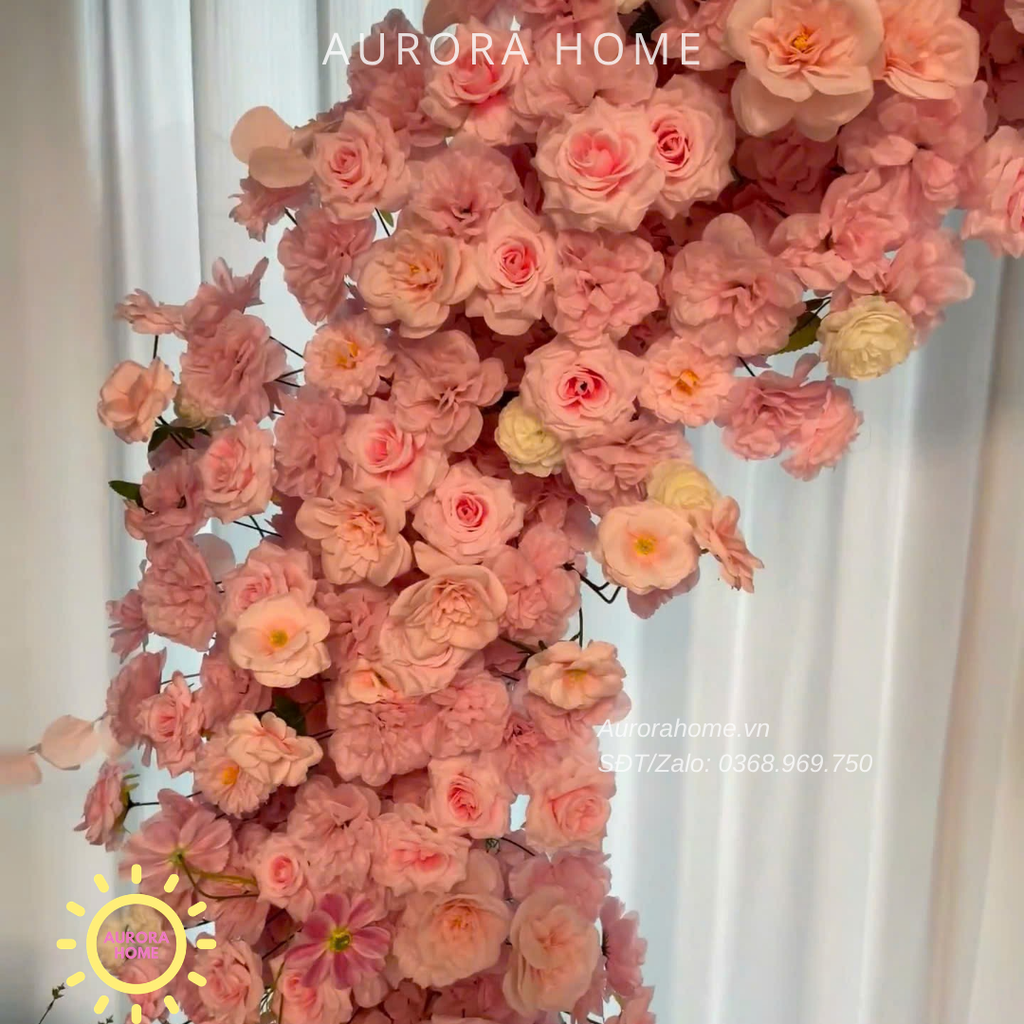 Cổng hoa tiểu cảnh thiên nhiên trang trí Rose Garden