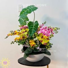 Bình hoa lan hồ điệp lụa cao cấp Miakima