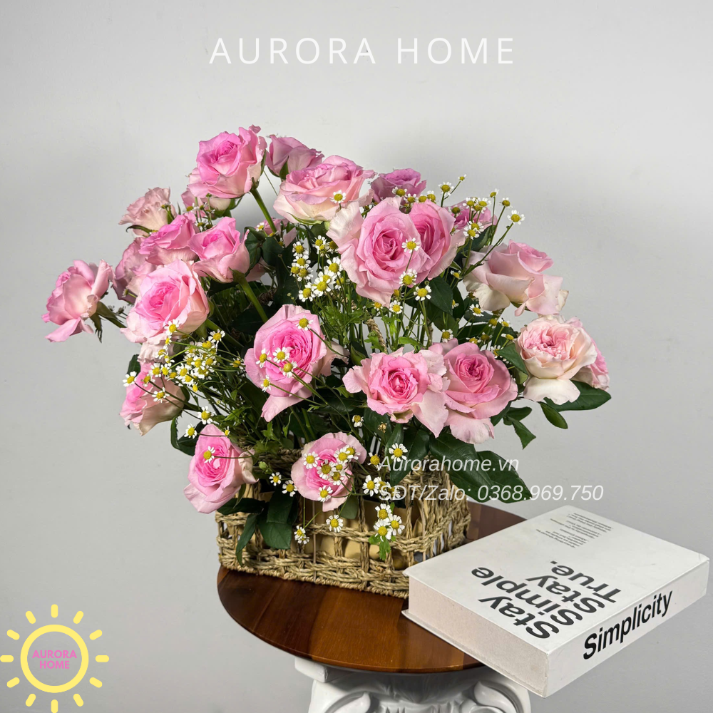 Giỏ hoa tươi Pink Melody – Giai Điệu Ngọt Ngào