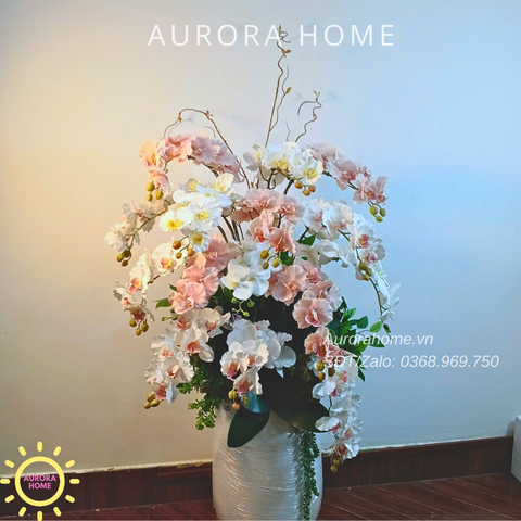 Chậu hoa lan hồ điệp Thiên Hương cắm phối nghệ thuật