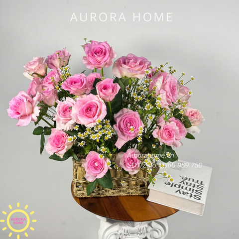 Giỏ hoa tươi Pink Melody – Giai Điệu Ngọt Ngào