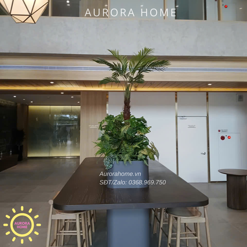 Tiểu cảnh cây giả trang trí đại sảnh Khách  Sạn