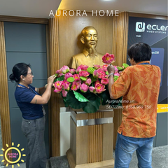 Hoa giả để bục hoa sen trang trí bục Bác Hồ (Mẫu 6)