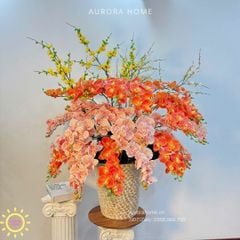 Chậu hoa lan hồ điệp giả cao cấp Rạng Minh Phú Quý