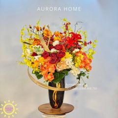 Bình hoa lụa sảnh lớn Meta Flowers