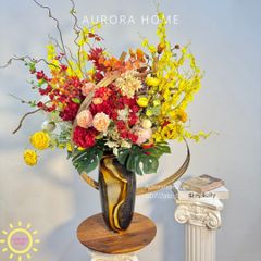 Bình hoa lụa sảnh lớn Meta Flowers