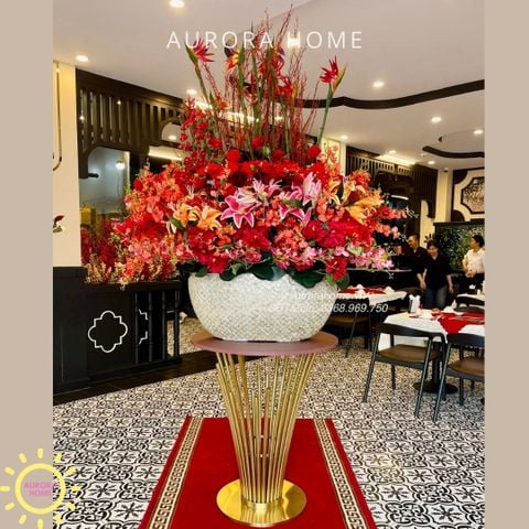 Bình hoa đại sảnh Phúc An Khang trang trí Tết