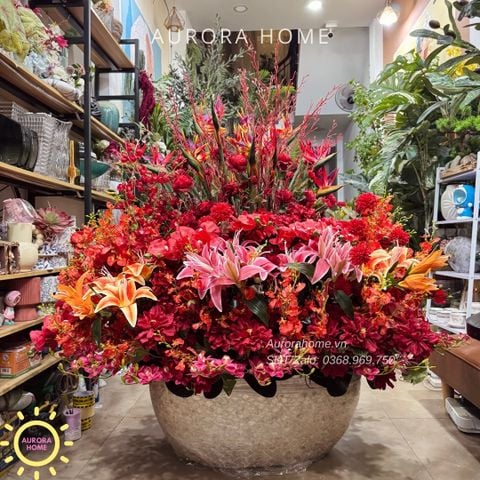 Bình hoa đại sảnh Phúc An Khang trang trí Tết