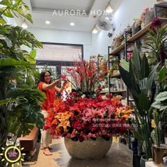 Bình hoa đại sảnh Phúc An Khang trang trí Tết