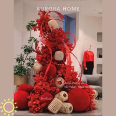 Cột tiểu cảnh hoa phiên tre decor trang trí Tết