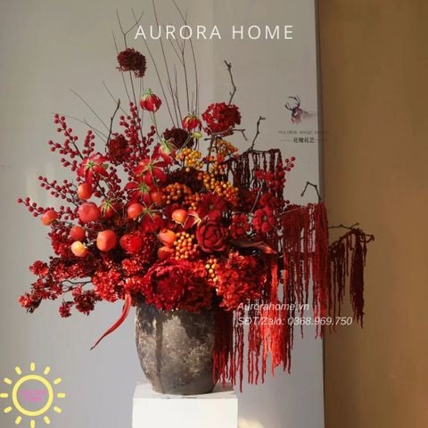 Bình hoa lụa lớn đại sảnh Bloom Story