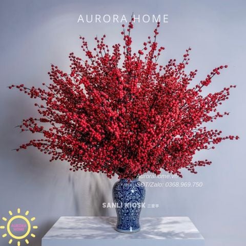 Bình hoa đông đào đại sảnh trang trí Tết (Mẫu 6)