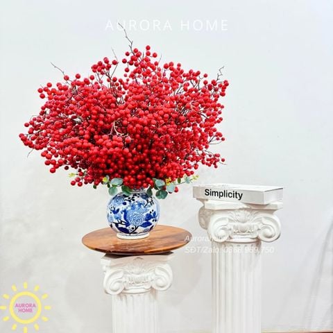 Bình hoa đông đào trang trí Tết (Mẫu 8)