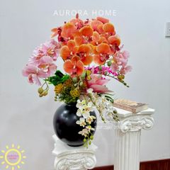 Bình hoa lan hồ điệp lụa cao cấp Mira Tina