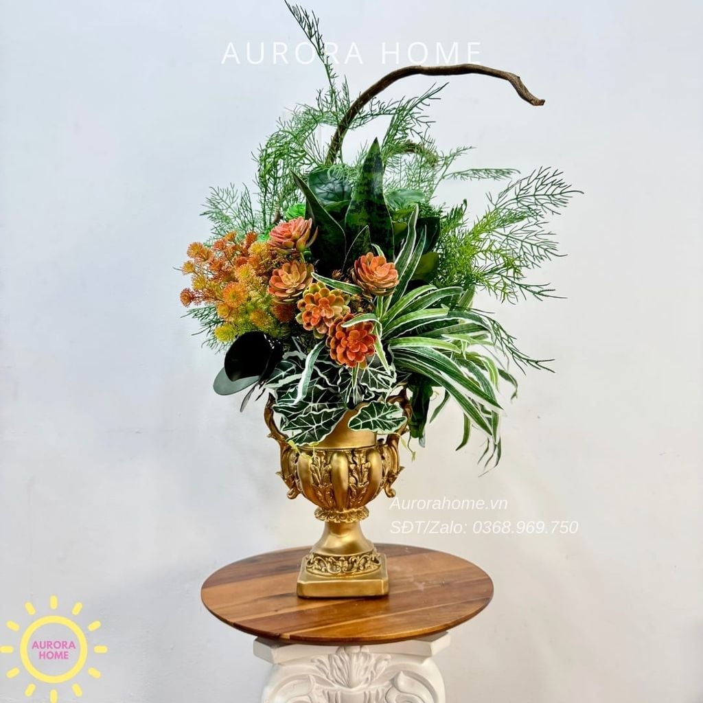 Bình hoa lụa để bàn Demanio