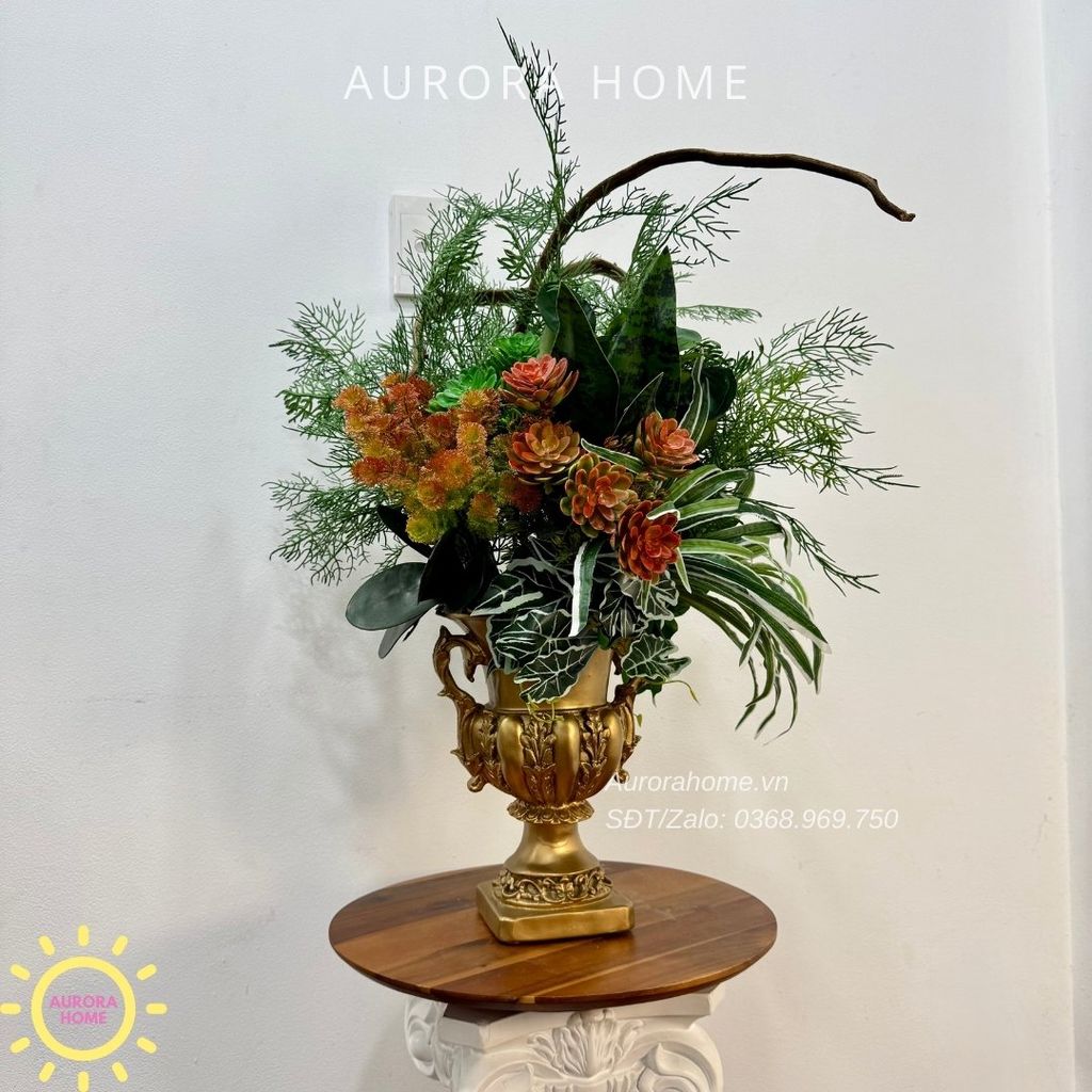 Bình hoa lụa để bàn Demanio