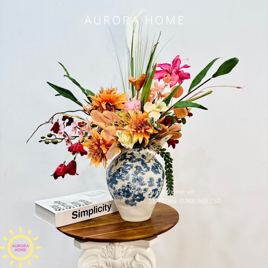 Bình hoa lụa để bàn Hana Kimana