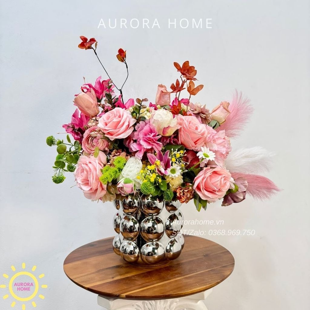 Bình hoa lụa để bàn Sicara