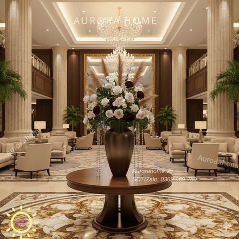 Bình hoa giả lớn trang trí đại sảnh Angel