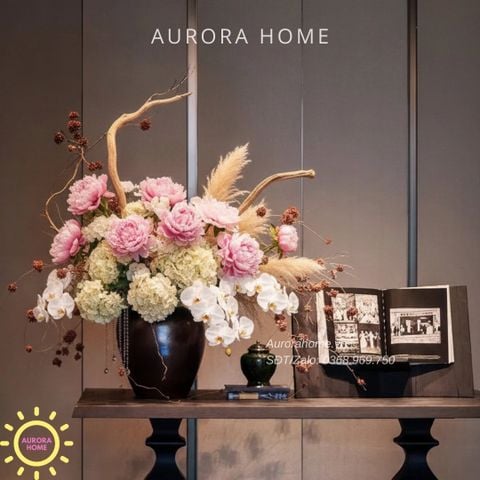 Bình hoa giả lớn trang trí đại sảnh Xina Mana