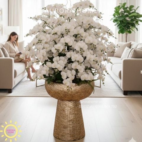 Bình hoa lan giả lớn trang trí đại sảnh VIP Kingdom 02