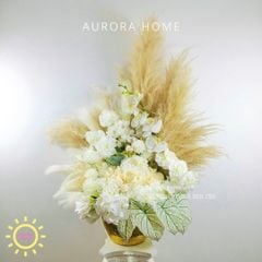Bình hoa cỏ lau sảnh lớn sang trọng Elizabeth Bella Lily