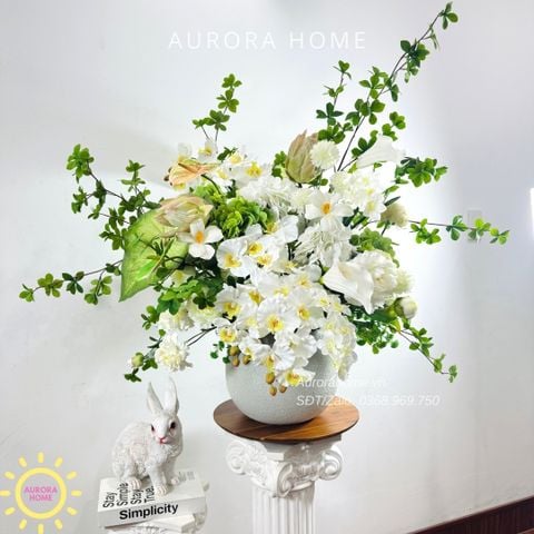 Bình hoa lụa đại sảnh lớn Thanh Yên