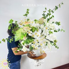 Bình hoa lụa đại sảnh lớn Thanh Yên