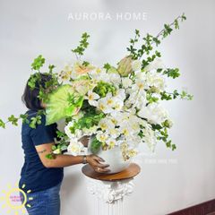 Bình hoa lụa đại sảnh lớn Thanh Yên