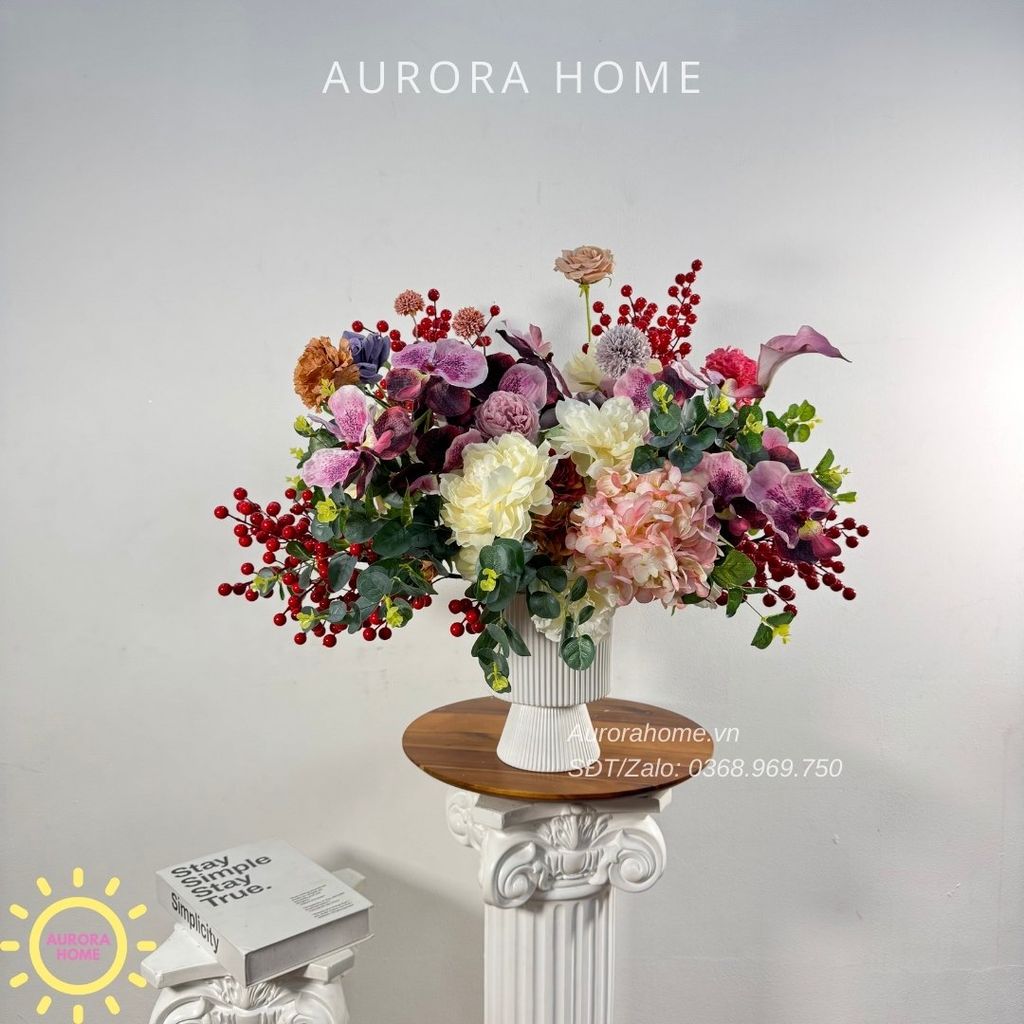 Bình hoa lụa để bàn Homenio Homenio
