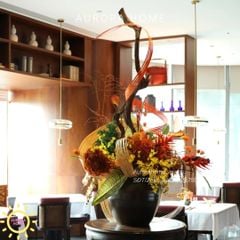 Bình hoa giả lớn trang trí đại sảnh Hoàng Hôn Rực Rỡ