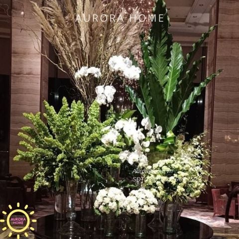 Bình hoa giả set trang trí đại sảnh Mẫu 05