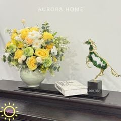 Bình hoa lụa nghệ thuật Tequelia Mina