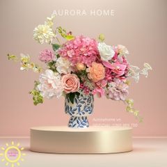Bình hoa lụa nghệ thuật Spring Garden 01