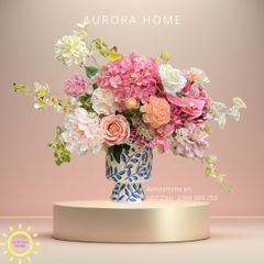 Bình hoa lụa nghệ thuật Spring Garden 01